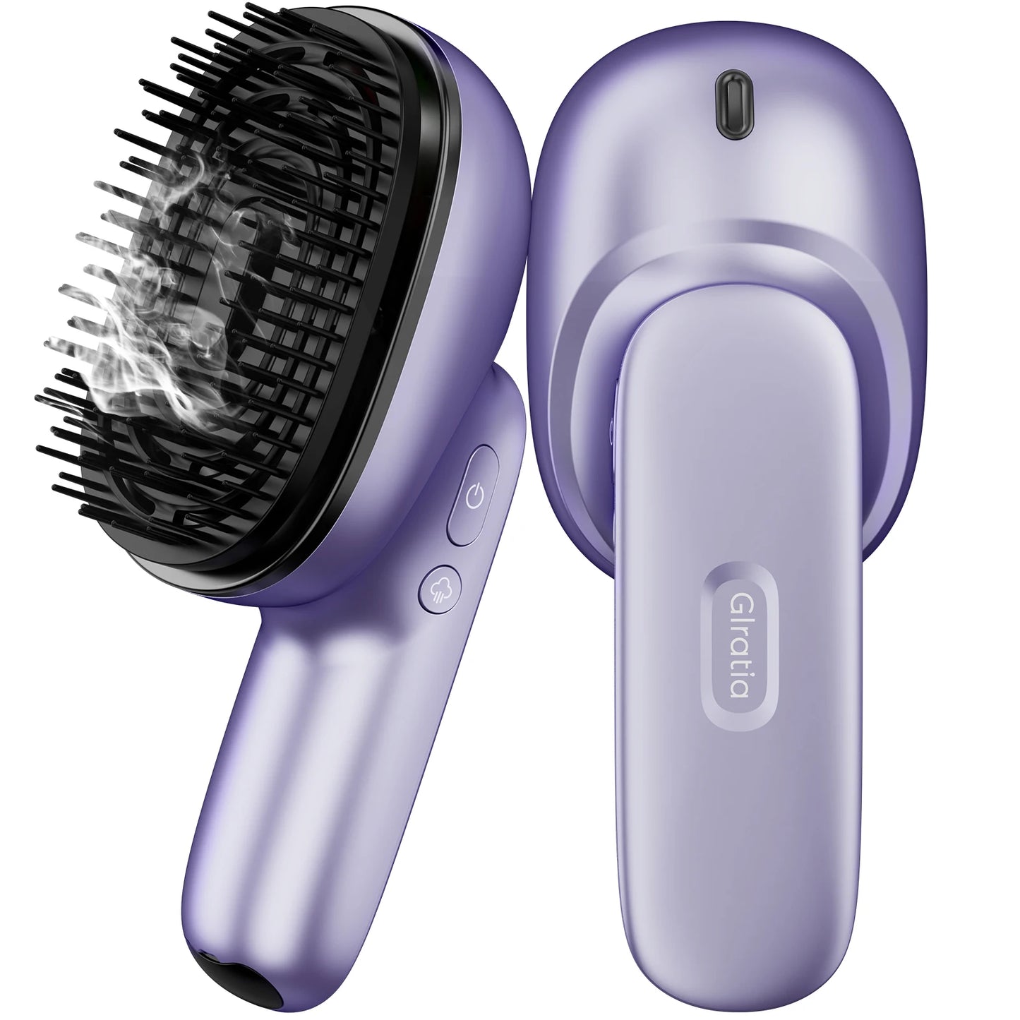 Electric Scalp Massager Brush | Essential Oil Atomizer, Vibration Head Massager, Cordless & Rechargeable, Anti-Frizz Hair Care Purple