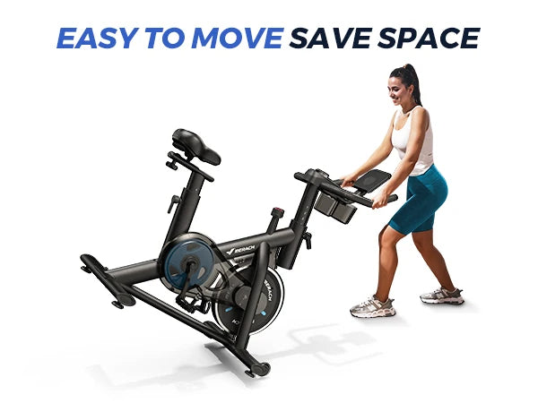 Smart Indoor Exercise Bike | Ultra-Quiet Belt Drive | 15 lb Flywheel | App Sync + 300 lb Capacity