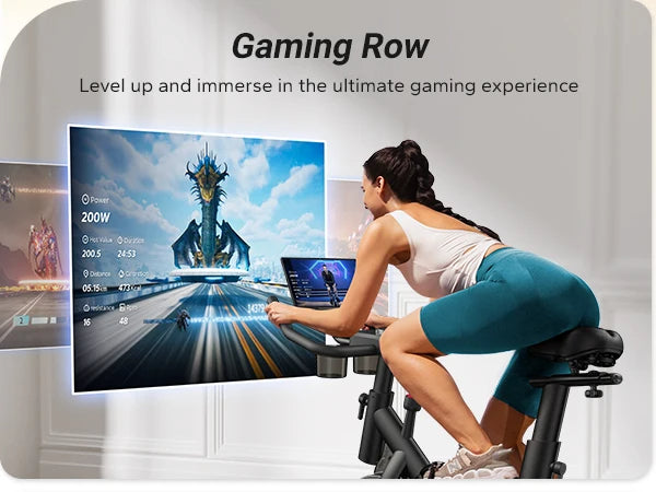 Smart Indoor Exercise Bike | Ultra-Quiet Belt Drive | 15 lb Flywheel | App Sync + 300 lb Capacity