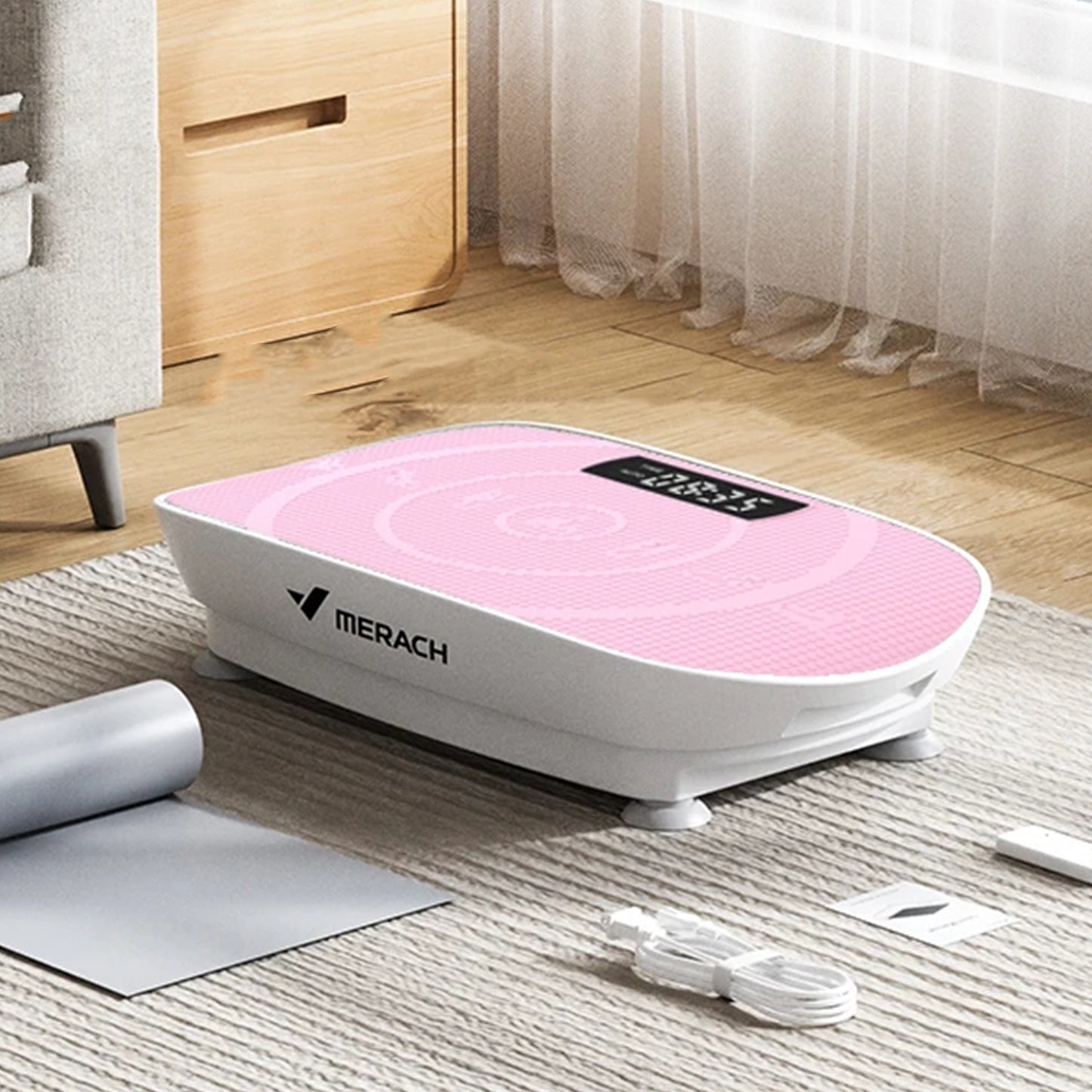 Vibration Plate Exercise Machine | Whole Body Workout Platform with Resistance Bands & Remote | Fat Burning | Home Fitness