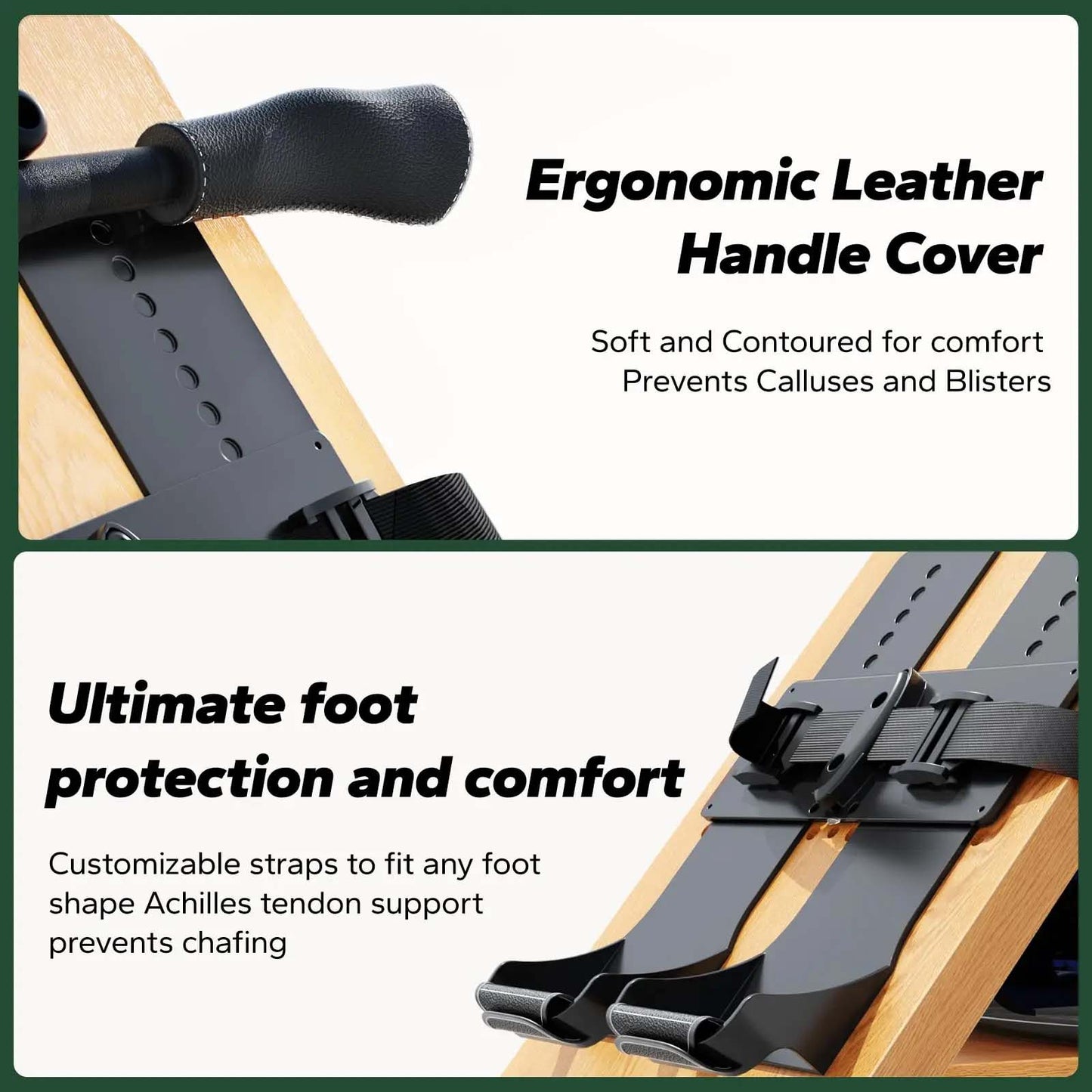 Water Rowing Machine | FSC Oak Wood | 12-Blade Resistance | App Sync & Easy Storage