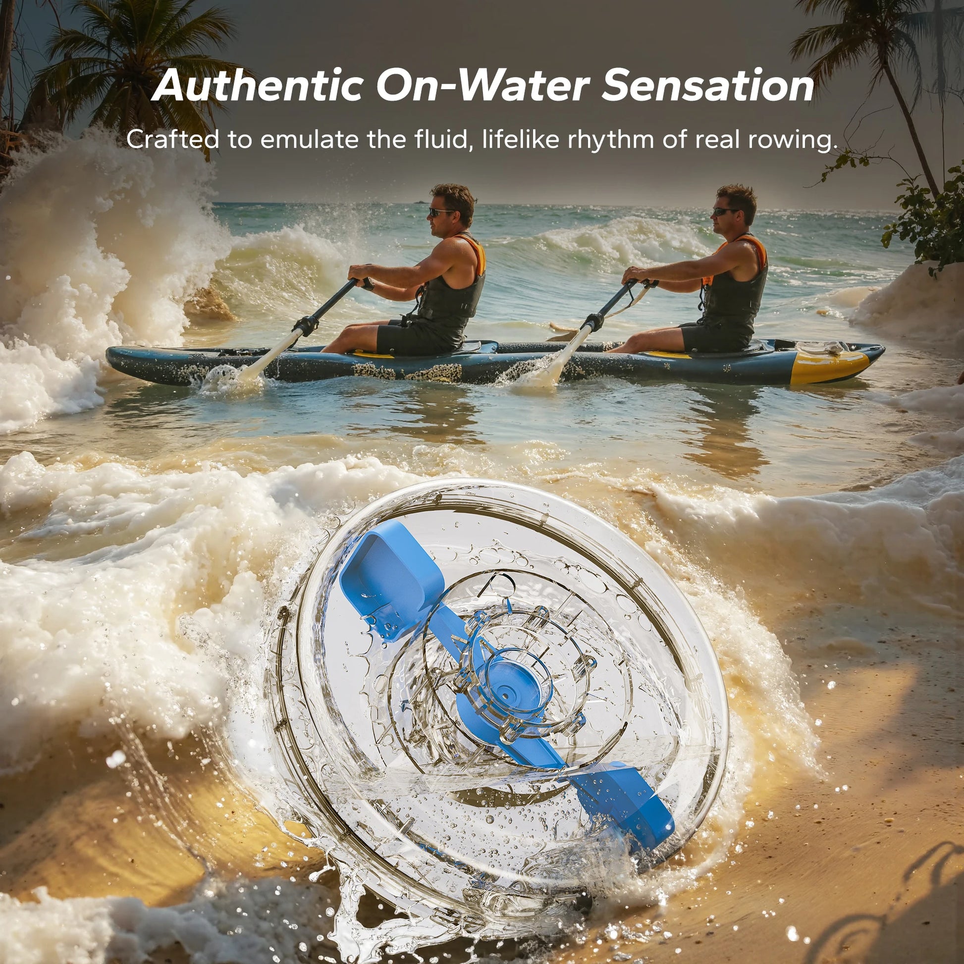 Water Rowing Machine | Foldable Solid Wood Row Machine, 400lbs Capacity, Leak-Proof Tank, Monitor & App Connected | Quiet Home Cardio Equipment