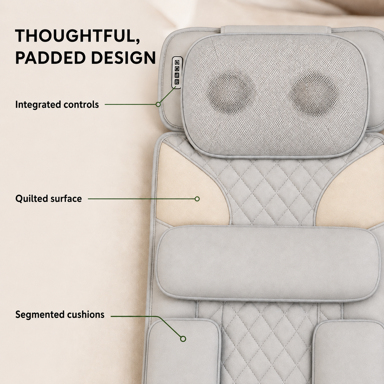 Full Body Massage Mat with Heat | Shiatsu Massage Mattress with Air Compression, Kneading Nodes & Hip Vibration