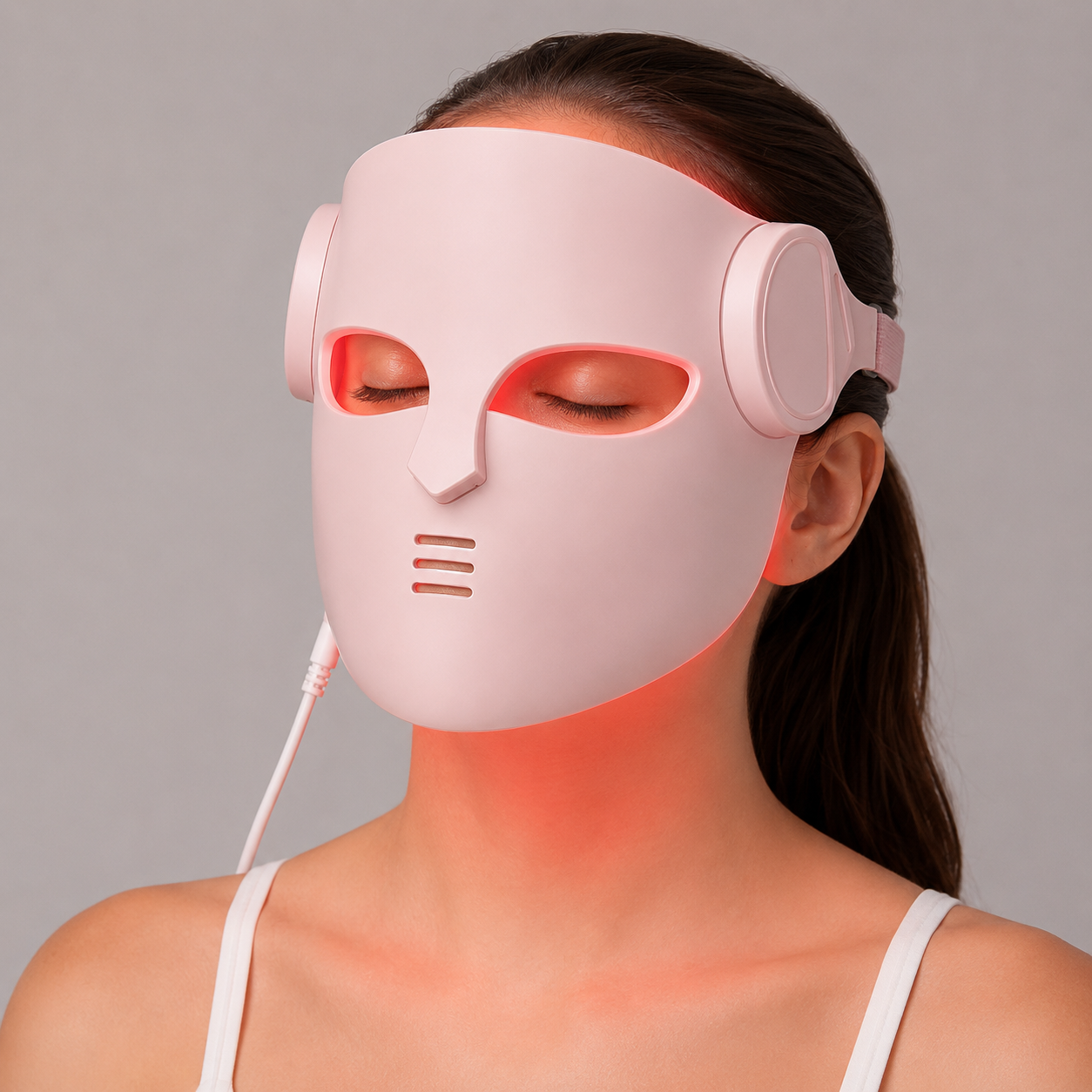 LED Face Mask with Neck Light Therapy | Red Light Therapy Mask for Wrinkles, Acne, Skin Brightening & Face Care