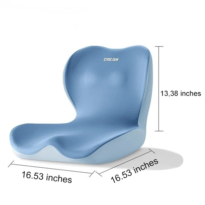 Memory Foam Seat Cushion for Tailbone & Coccyx Pain Relief | Orthopedic L-Shape | Washable Breathable Cover | Office Chair & Car