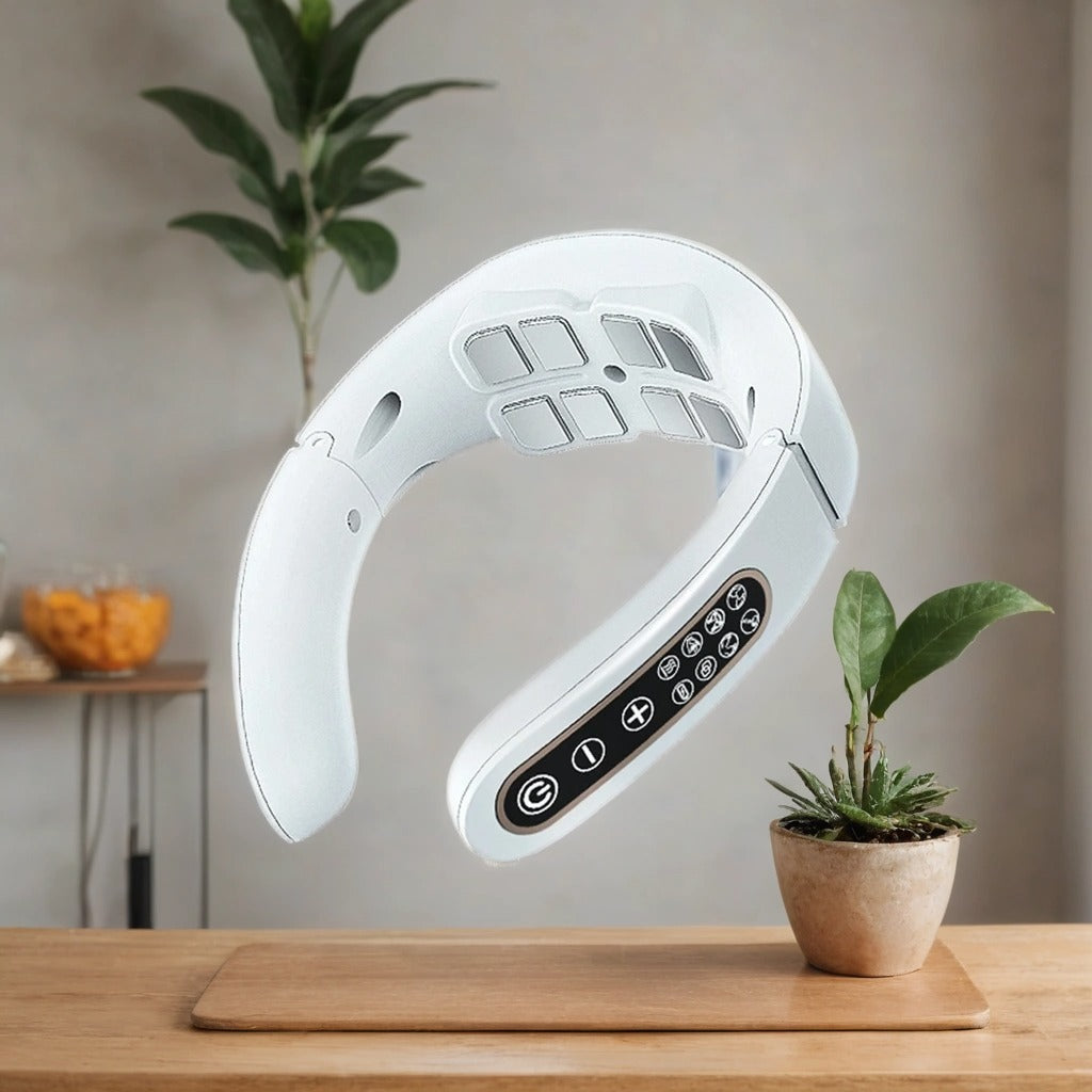 Cervical Neck Massager with Heat | 15 Intensity Levels, 6 Modes, USB Rechargeable | Pulse Therapy for Neck Pain Relief at Home or Office