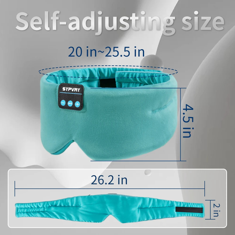 Bluetooth Sleep Mask with Headphones | Silk Eye Mask for Sleeping, Meditation & Travel | Wireless Music Eye Mask by vitaAsana