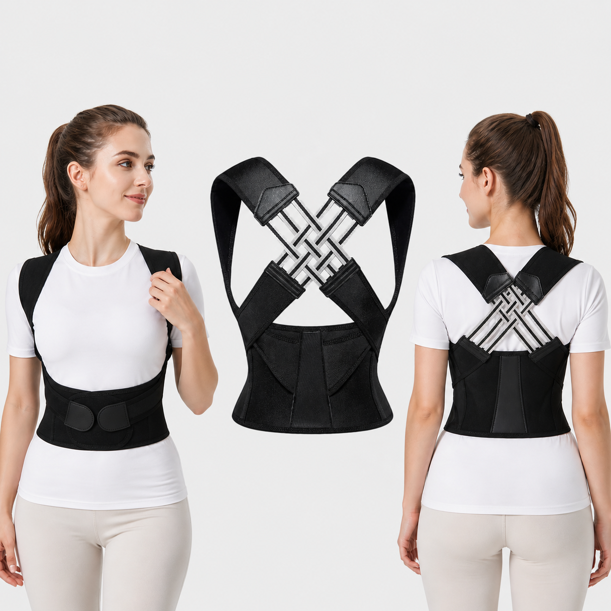 Posture Corrector Brace | Adjustable Back Support for Kids, Students & Adults, Shoulder Alignment & Daily Posture Support