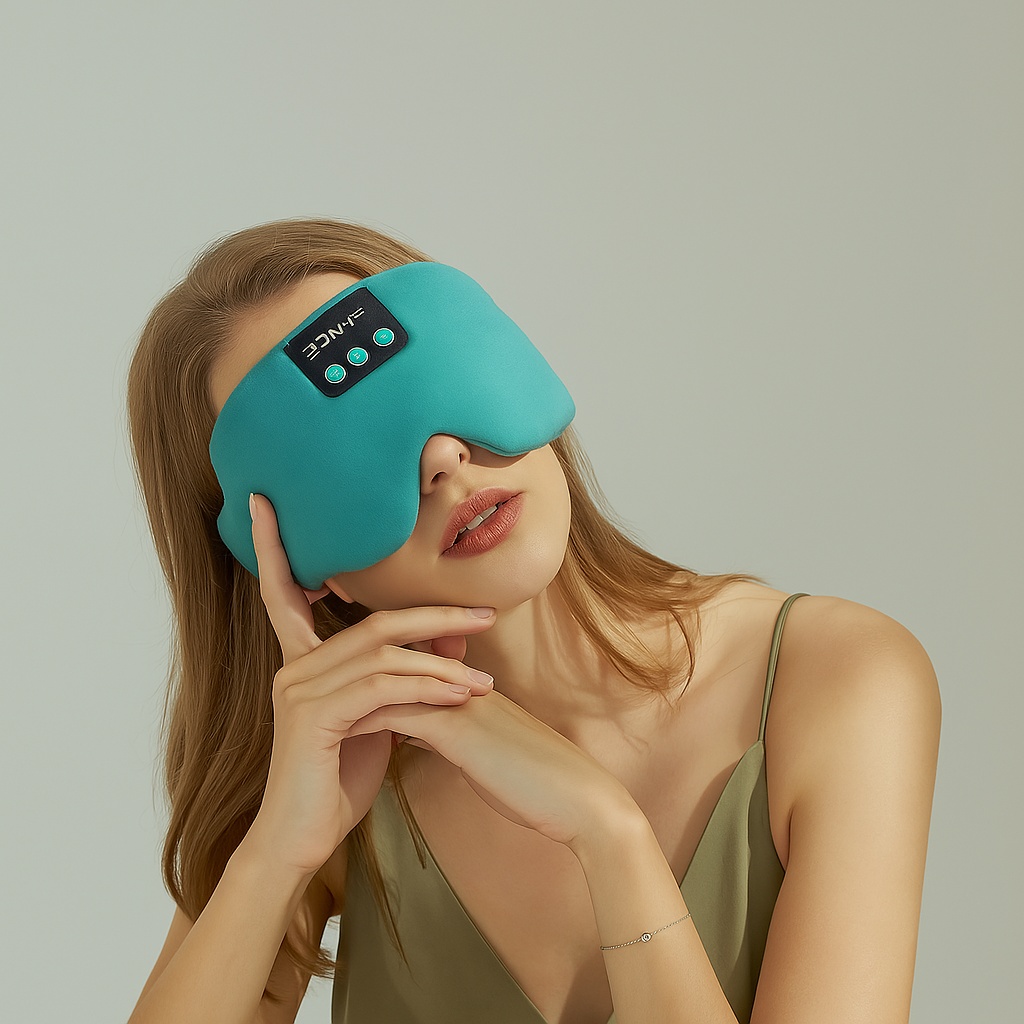 Bluetooth Sleep Mask with Headphones | Silk Eye Mask for Sleeping, Meditation & Travel | Wireless Music Eye Mask by vitaAsana