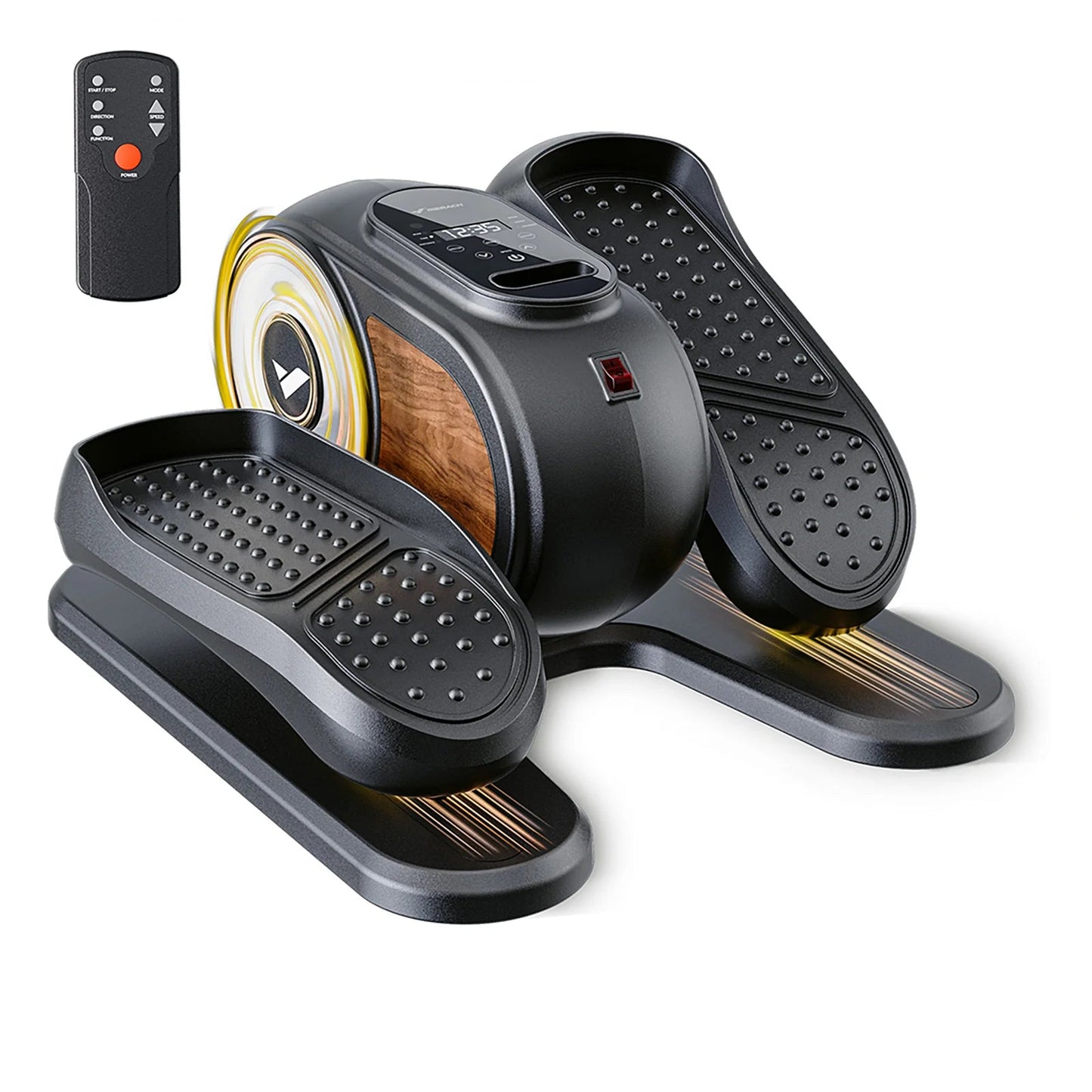 Under-Desk Elliptical Machine | Quiet Seated Pedal Exerciser for Home & Office | 12 Speeds, Remote Control, Compact Plug-In Design