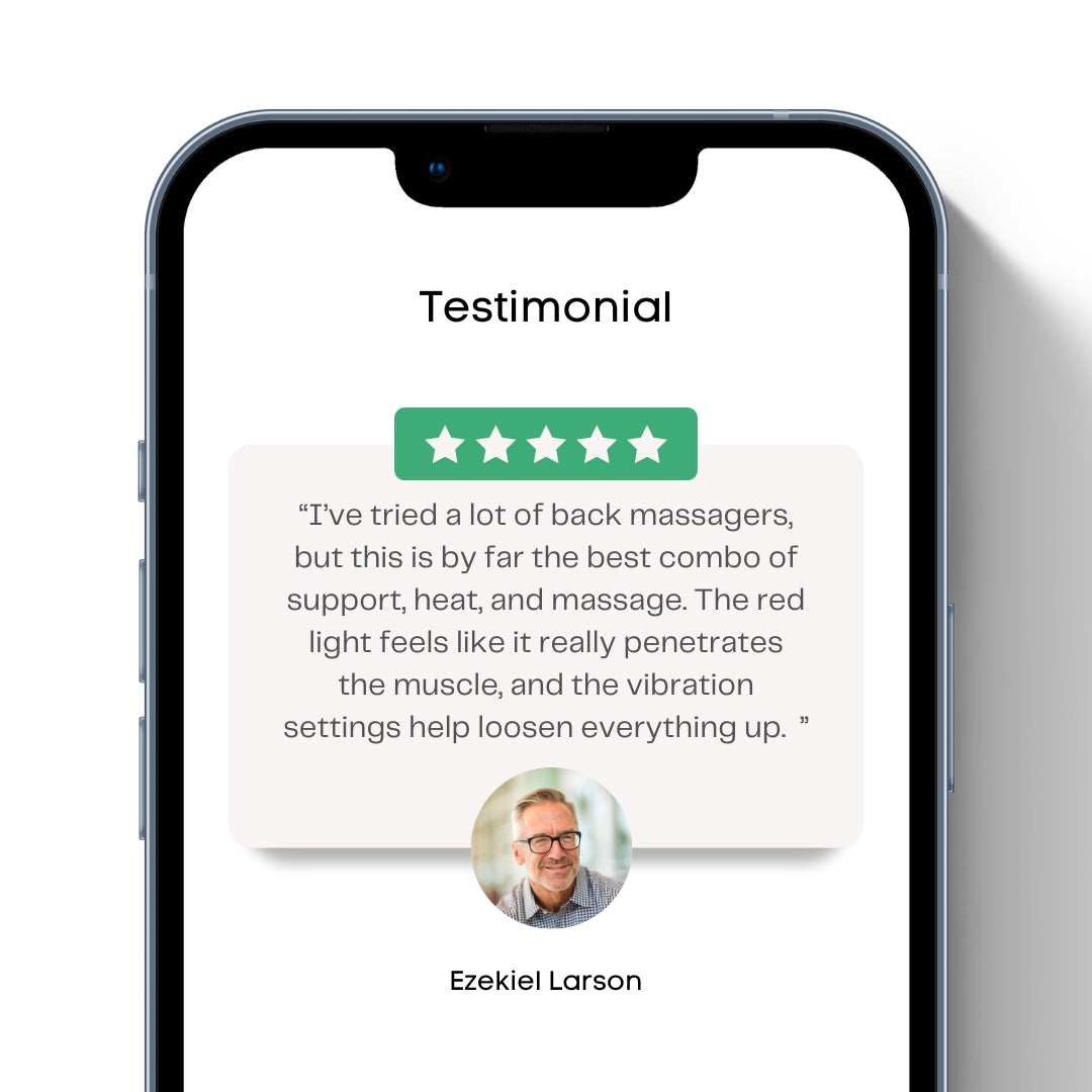 Red Light Therapy Back Belt with Heat & Vibration Massage | Cordless Lumbar Support Brace | 5000mAh Battery, Adjustable Fit 28–47"