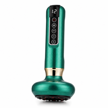 Electric Cupping Massager with Infrared Heat, 12 Suction Levels, Scraping Function & Rechargeable Cordless Design Green