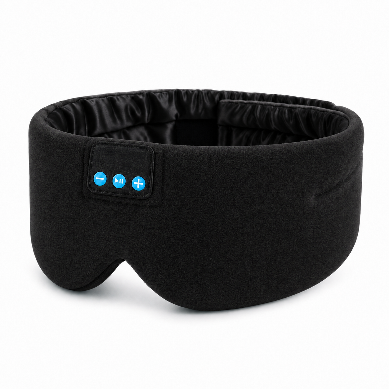 Bluetooth Sleep Mask | Silk Wireless Music Eye Mask with HD Audio, Light Blocking & 12h Battery Black