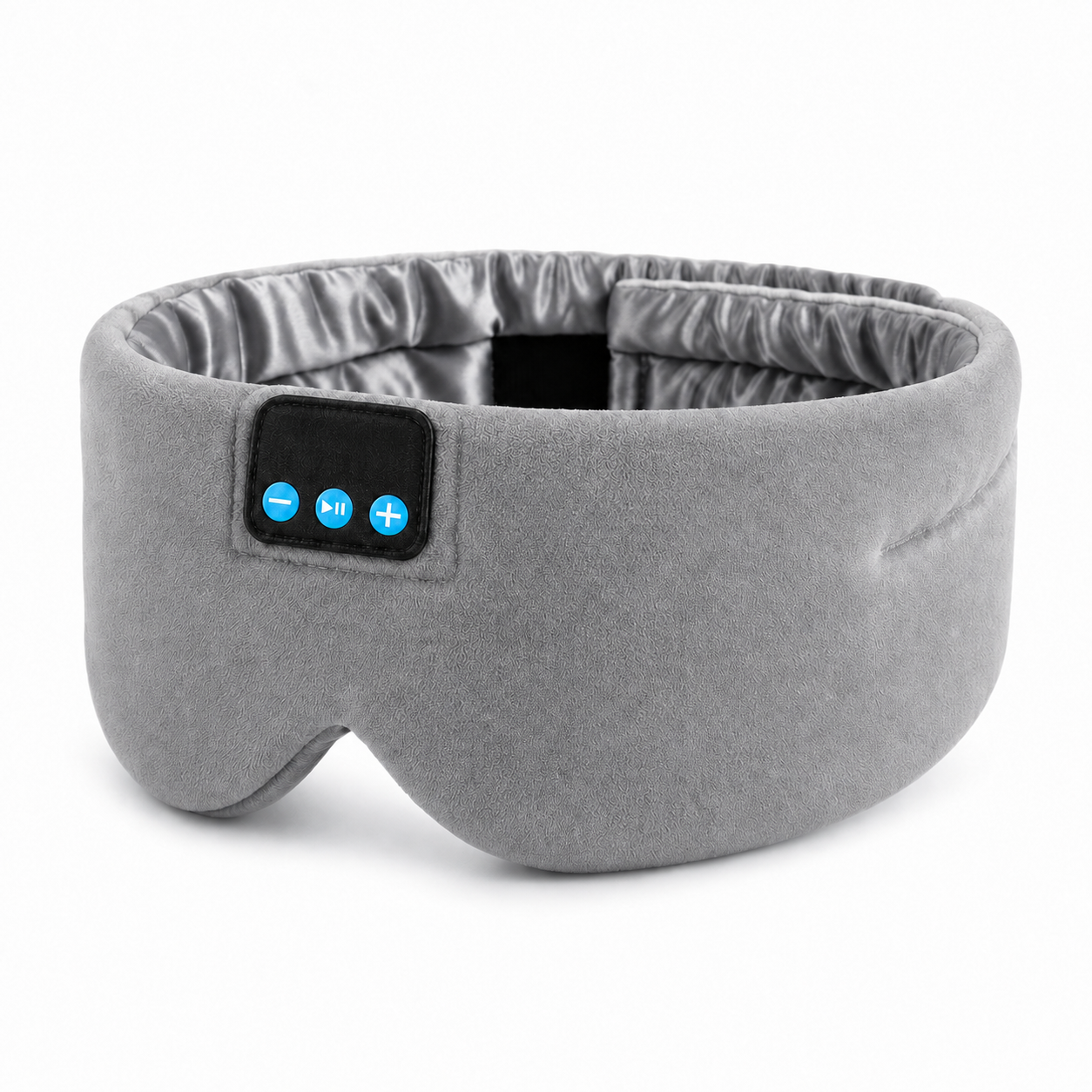 Bluetooth Sleep Mask | Silk Wireless Music Eye Mask with HD Audio, Light Blocking & 12h Battery Grey