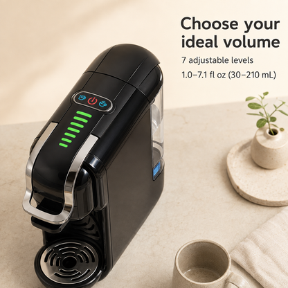 5-in-1 Capsule Coffee Machine | Compatible with Nespresso Original, K-Cup, Dolce Gusto and ESE Pods, Ground Coffee, 20-Bar Hot/Cold