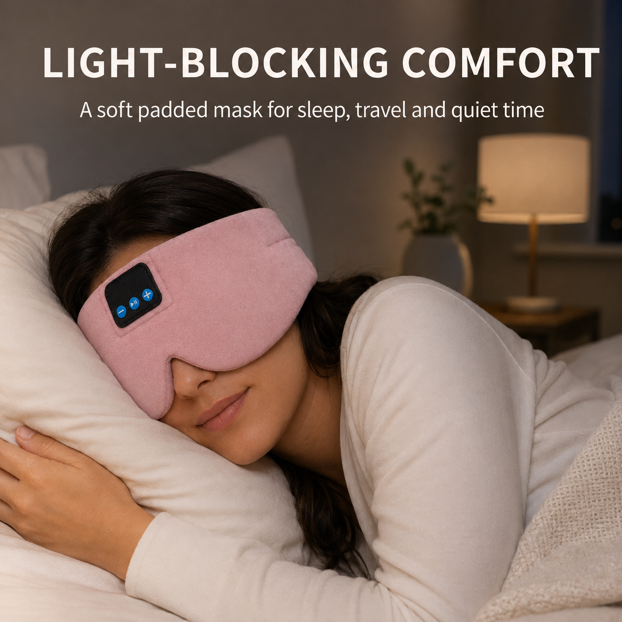 Bluetooth Sleep Mask | Silk Wireless Music Eye Mask with HD Audio, Light Blocking & 12h Battery