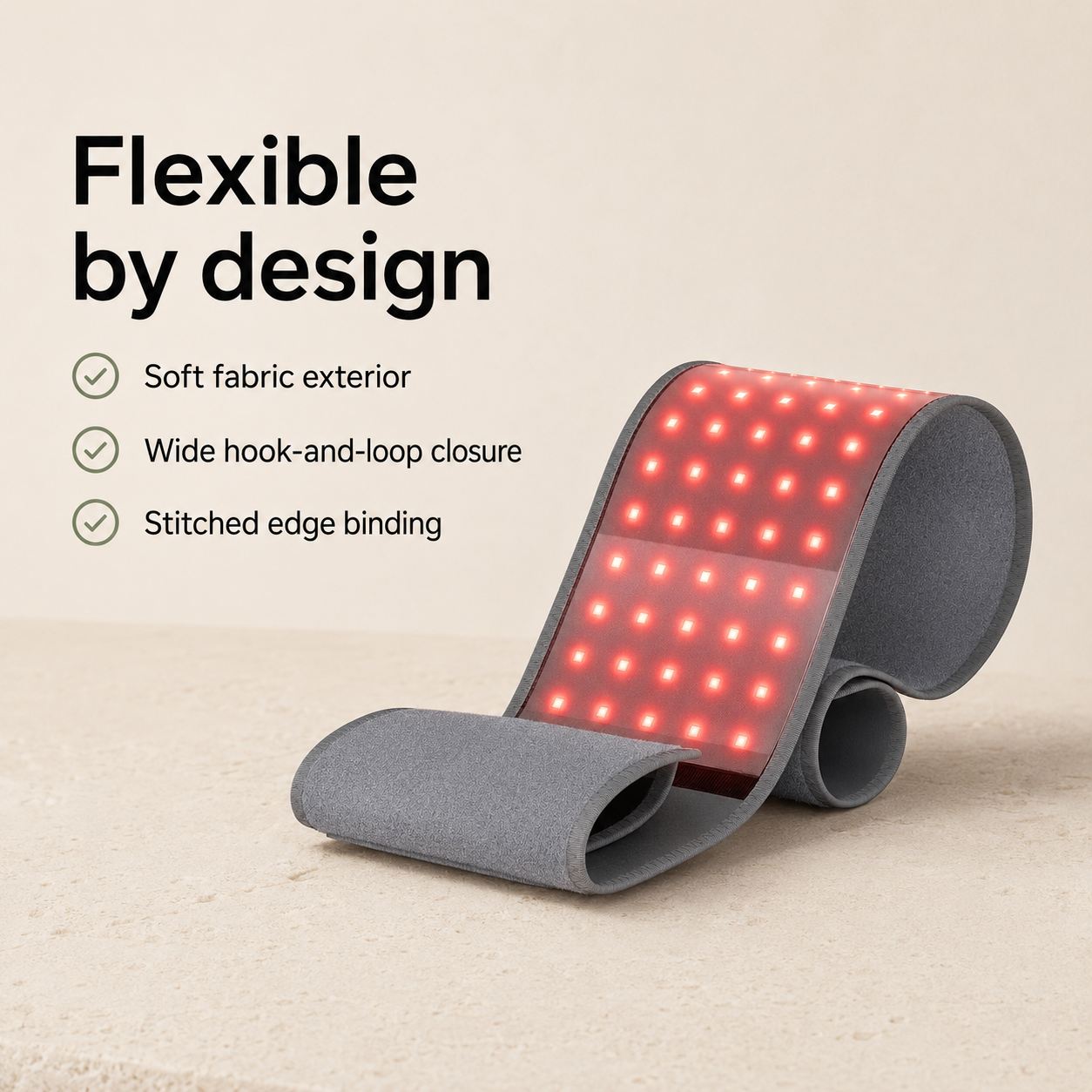 660nm and 850nm Red Light Belt | High-Output Infrared LED Wrap with 4 Modes, 15–30 Minute Timer & Flexible Body Fit
