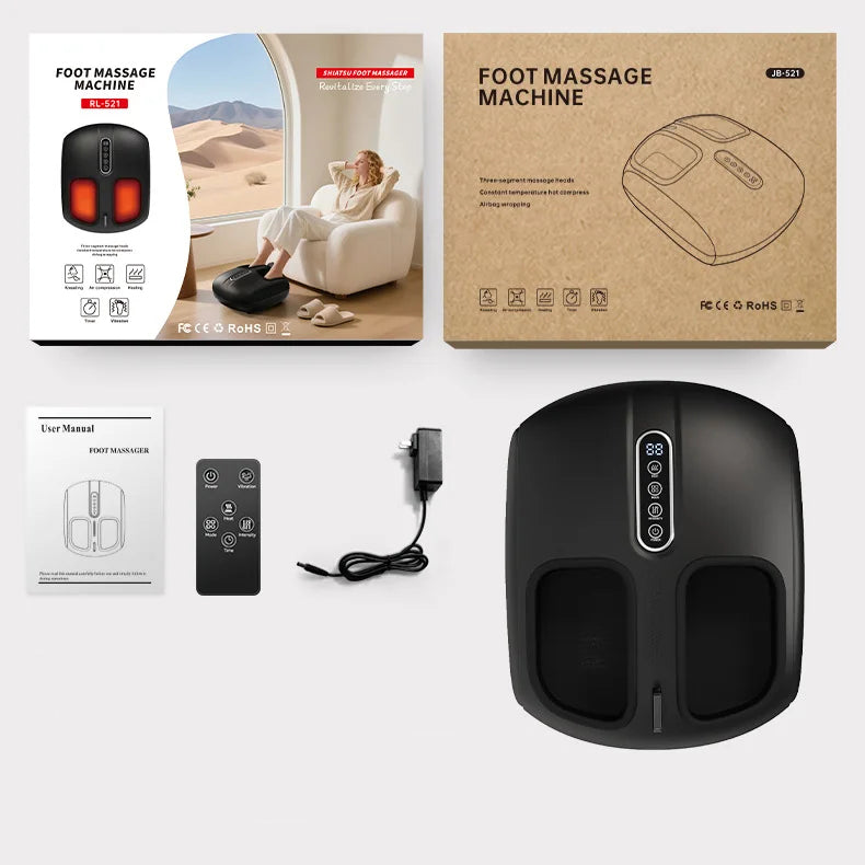 Foot Massager Machine with Heat | Electric Foot Massager with Air Compression and Kneading | Foot Massage Device