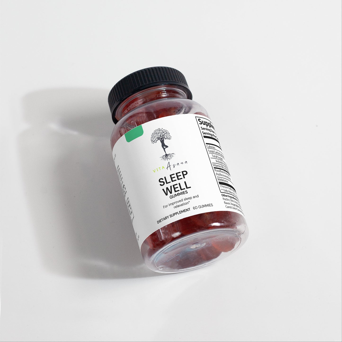 Sleep Well Gummies | Melatonin Gummies | Natural Sleep Aid | Restful Sleep | Fall Asleep Faster | Wake Up Refreshed | Vita Asana