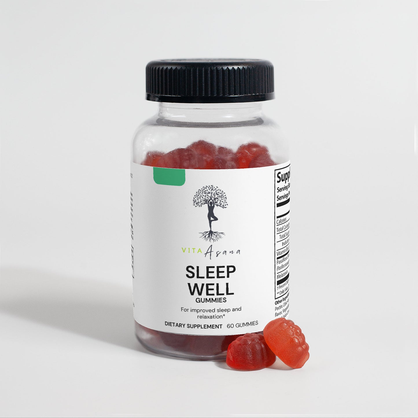 Sleep Well Gummies | Melatonin Gummies | Natural Sleep Aid | Restful Sleep | Fall Asleep Faster | Wake Up Refreshed | Vita Asana