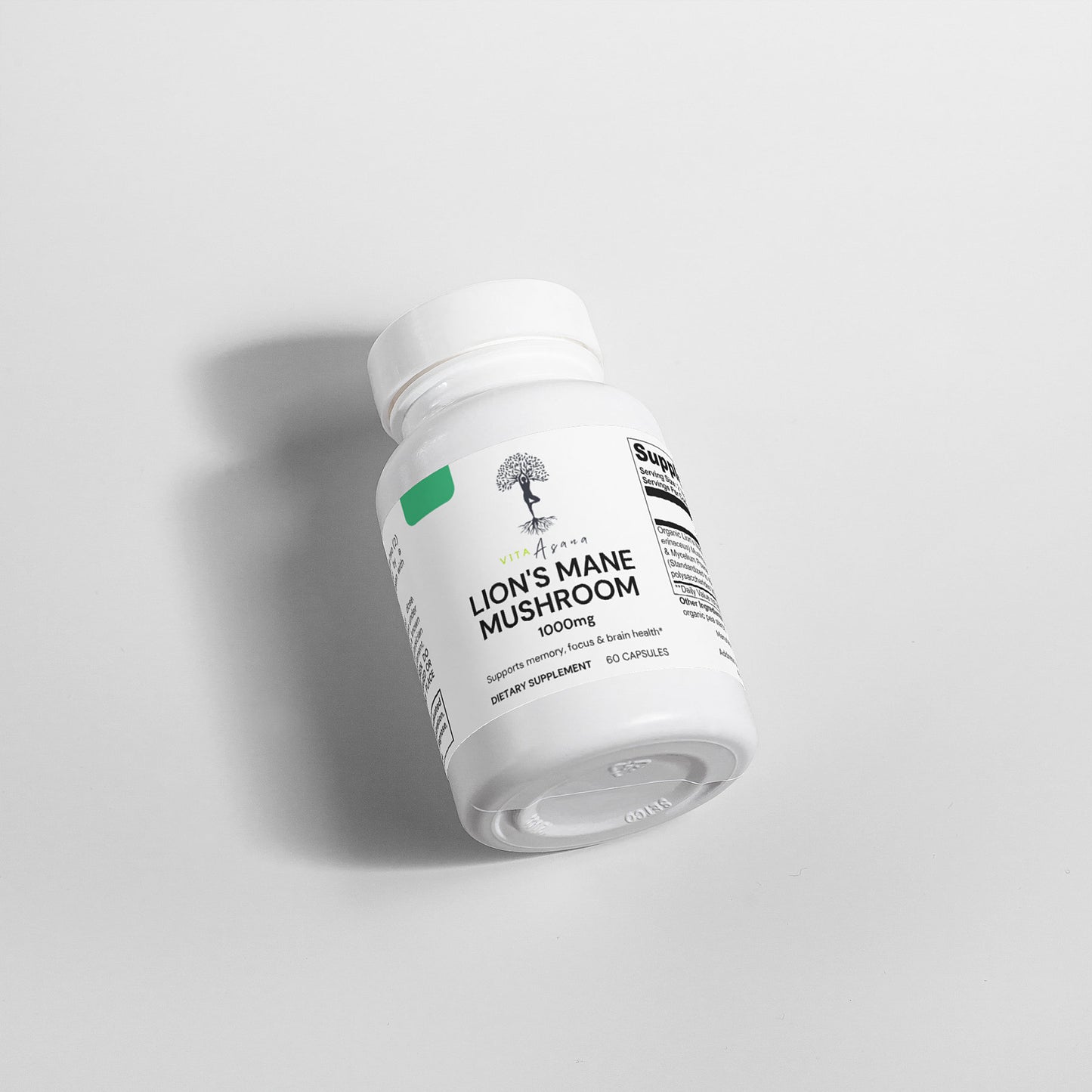 Lion’s Mane Mushroom Capsules | Brain Health | Focus & Memory Support | Cognitive Function | Natural Nootropic | Mental Clarity | Vita Asana