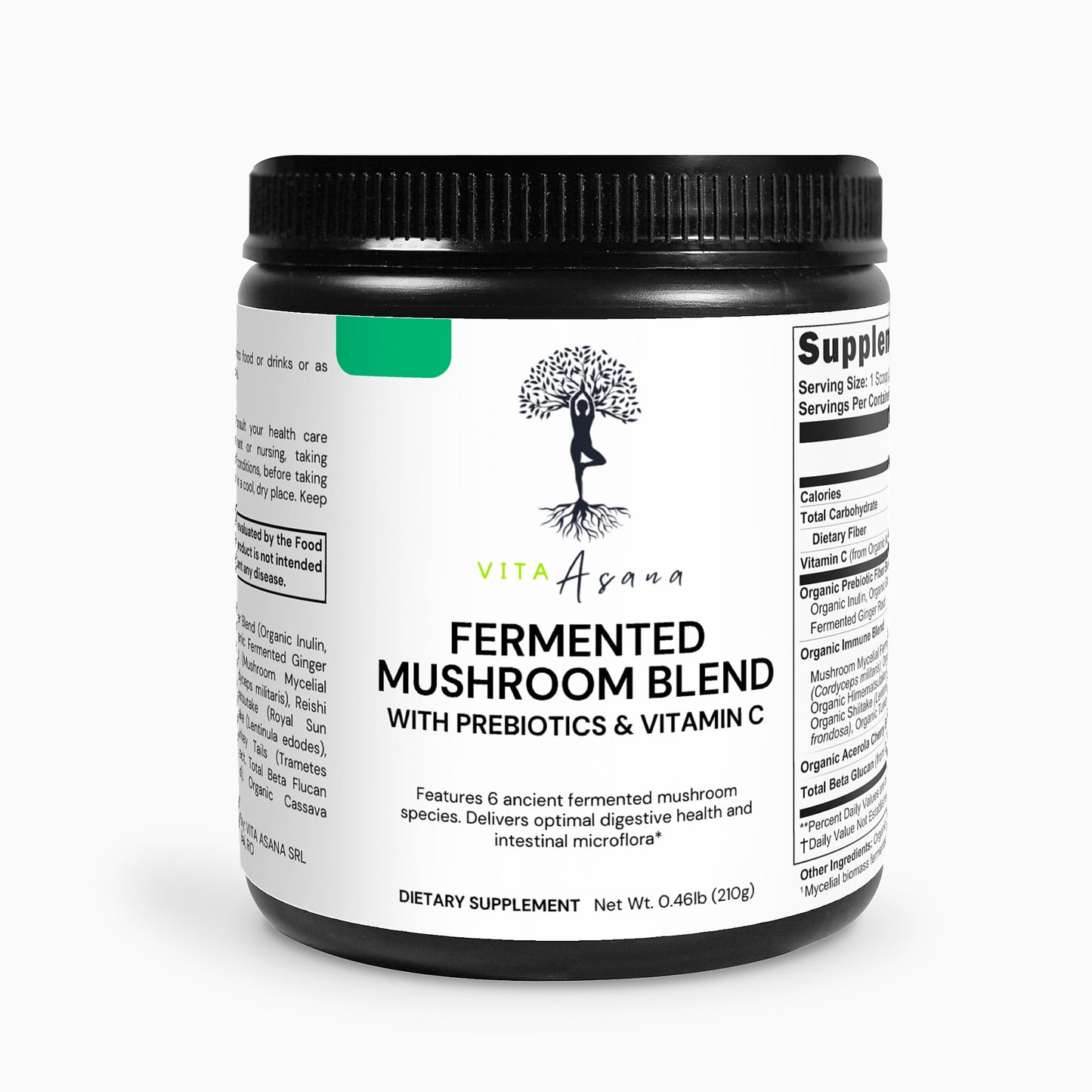Fermented Mushroom Blend Powder for Immune & Gut Health by Vita Asana