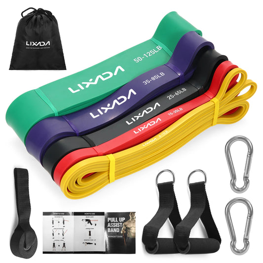 Heavy Duty Resistance Bands | Pull Up Assist Band Set | Long Exercise Bands for Home Gym | Strength Training | 8-125lbs Tension | Latex Workout Loops