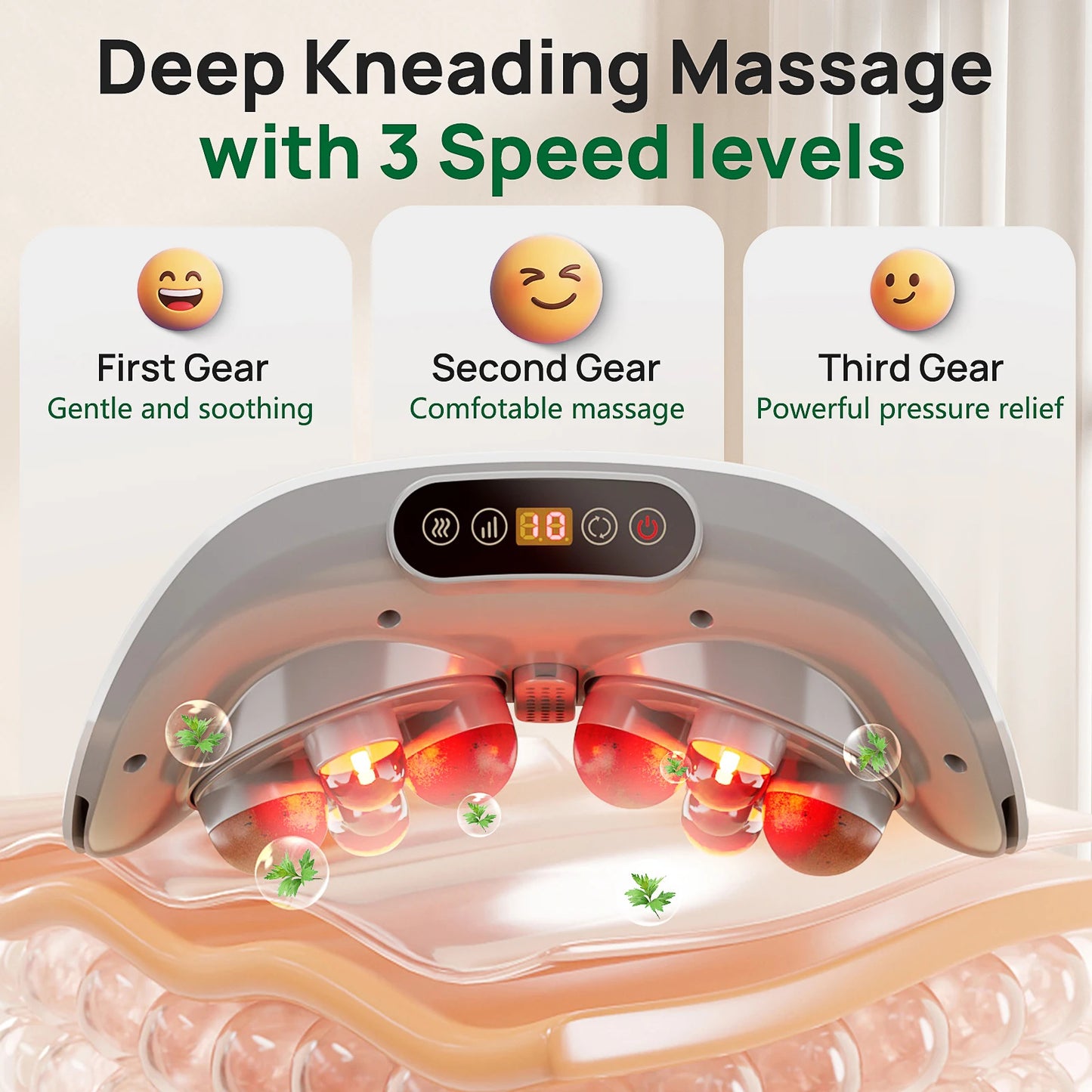 Abdominal Massager with Heat | Cordless Belly Heating Pad Massager for Stomach Pain Relief, Cramps & Muscle Relaxation