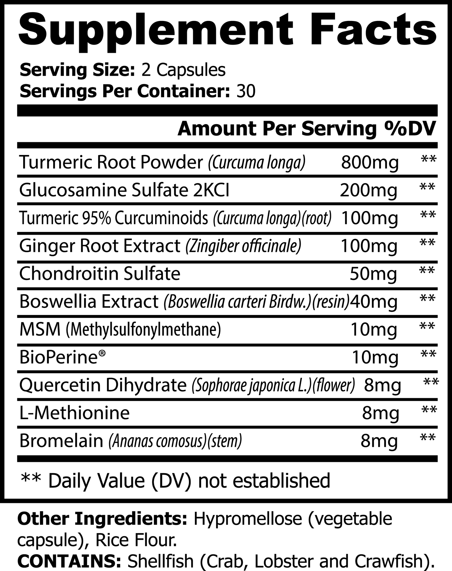 Natural Turmeric Herbal Support