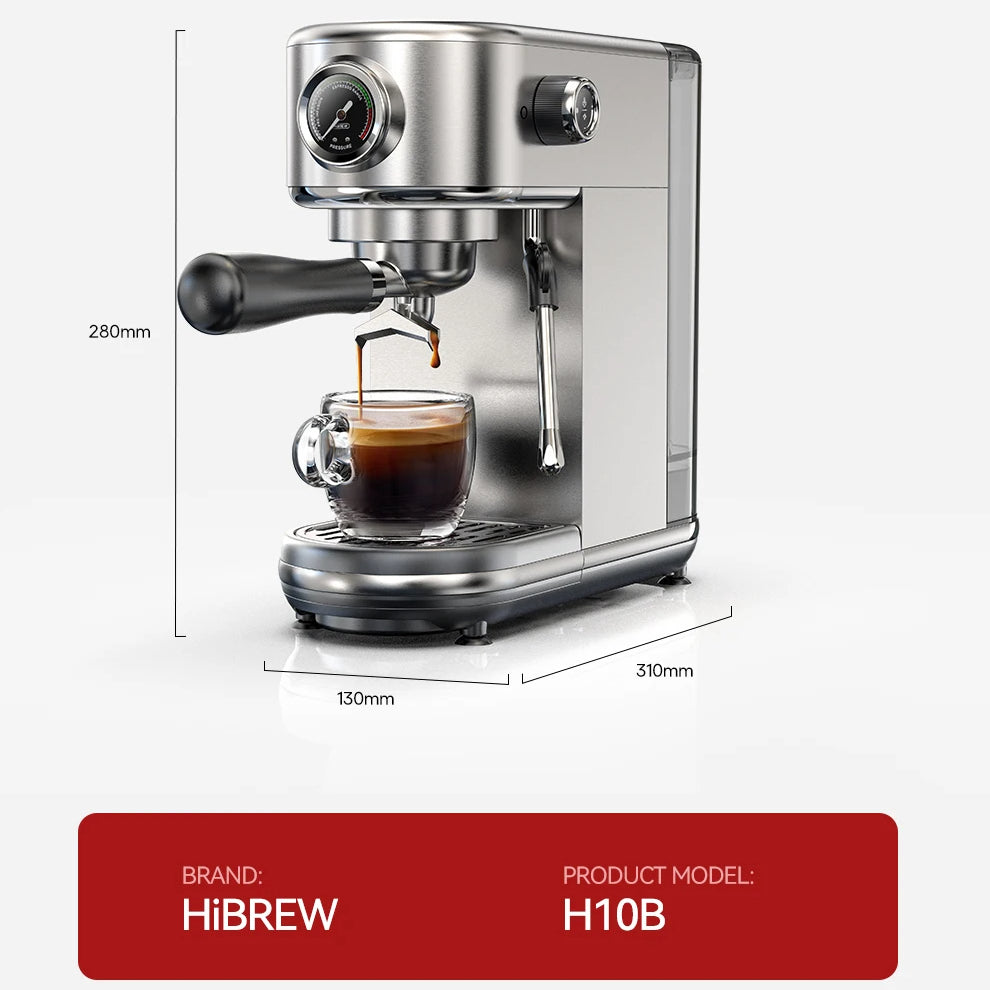 20 Bar Espresso Coffee Machine | Semi-Automatic Compact Coffee Maker | Adjustable Temperature, Cold & Hot Brew, 51mm Portafilter