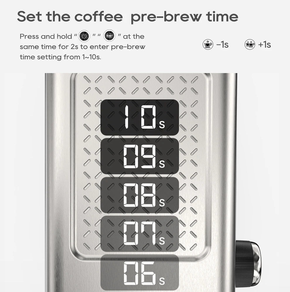 20 Bar Espresso Coffee Machine | Semi-Automatic Compact Coffee Maker | Adjustable Temperature, Cold & Hot Brew, 51mm Portafilter