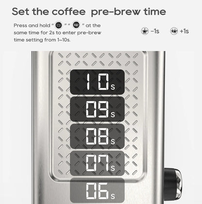 20 Bar Espresso Coffee Machine | Semi-Automatic Compact Coffee Maker | Adjustable Temperature, Cold & Hot Brew, 51mm Portafilter