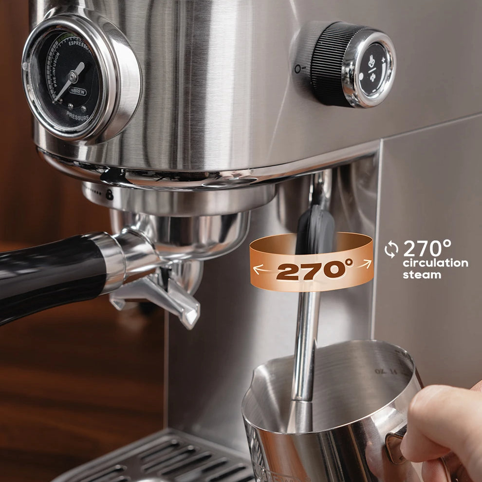 20 Bar Espresso Coffee Machine | Semi-Automatic Compact Coffee Maker | Adjustable Temperature, Cold & Hot Brew, 51mm Portafilter