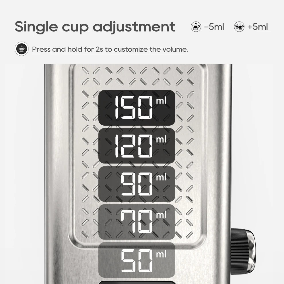 20 Bar Espresso Coffee Machine | Semi-Automatic Compact Coffee Maker | Adjustable Temperature, Cold & Hot Brew, 51mm Portafilter