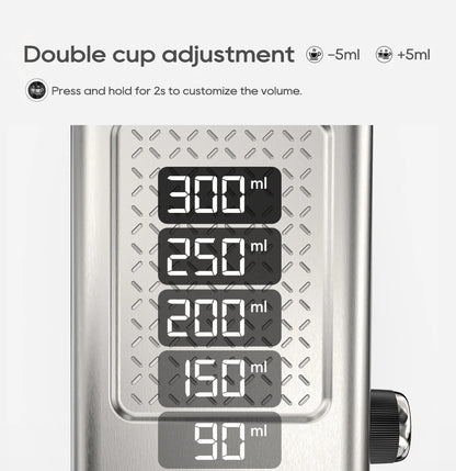 20 Bar Espresso Coffee Machine | Semi-Automatic Compact Coffee Maker | Adjustable Temperature, Cold & Hot Brew, 51mm Portafilter