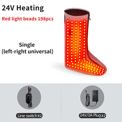 Red Light Therapy Boots | Heated Infrared Foot Wrap with Vibration for Daily Foot Recovery