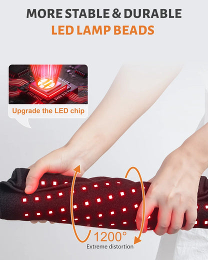 Red Light Therapy Pad | 660nm 850nm Near Infrared Light Therapy Mat with 406 LEDs for Back, Waist & Full Body