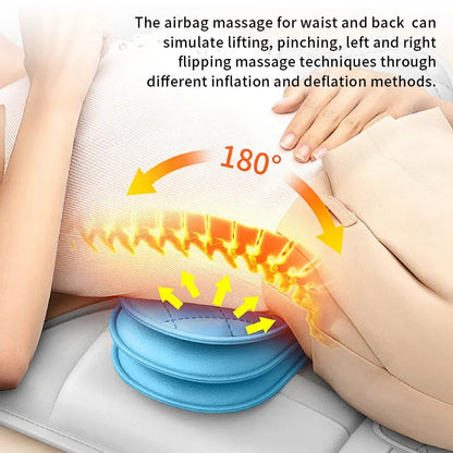 Full Body Massage Mat with Heat | Shiatsu Massage Mattress with Air Compression, Kneading Nodes & Hip Vibration