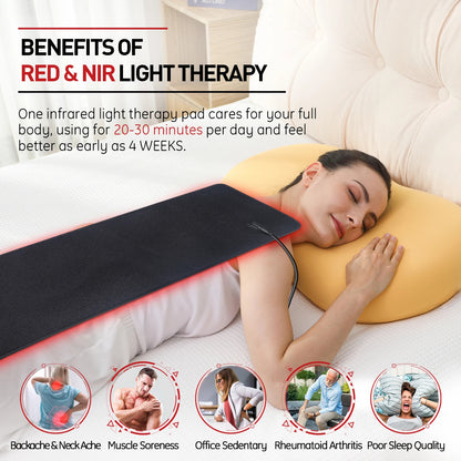 Red Light Therapy Belt for Pain Relief | Infrared LED Wrap for Back, Waist & Body, Wearable Light Therapy for Recovery & Slimming