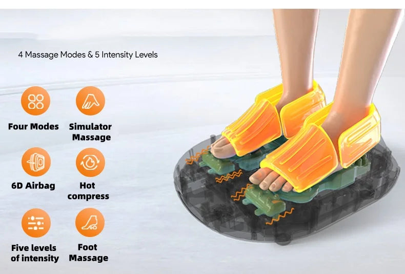 Foot Massager Machine with Heat | Electric Foot Massager with Air Compression and Kneading | Foot Massage Device
