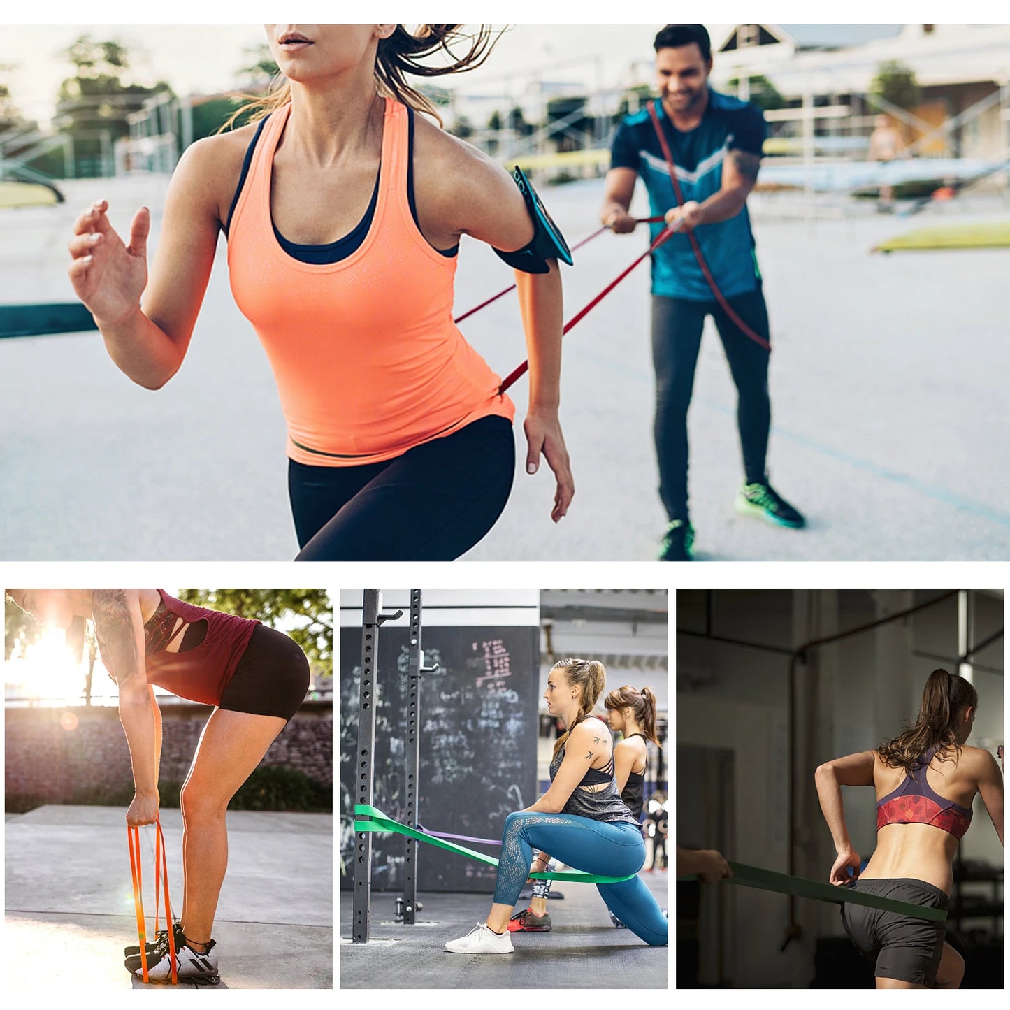 Heavy Duty Resistance Bands | Pull Up Assist Band Set | Long Exercise Bands for Home Gym | Strength Training | 8-125lbs Tension | Latex Workout Loops