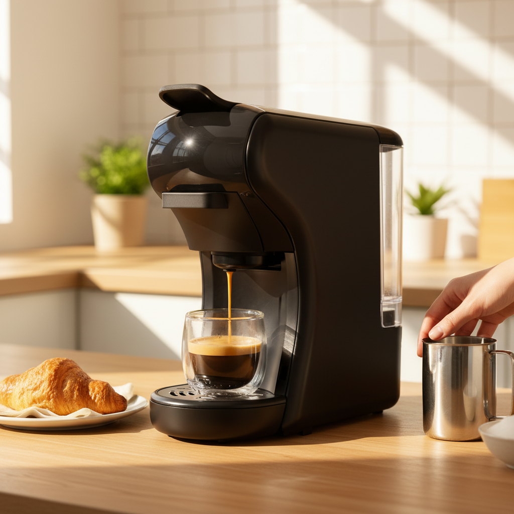 4-in-1 Capsule Coffee Machine | Compatible with Nespresso®, Dolce Gusto®, K-Cup® & Ground | 19-Bar Espresso Maker for Hot & Iced Coffee