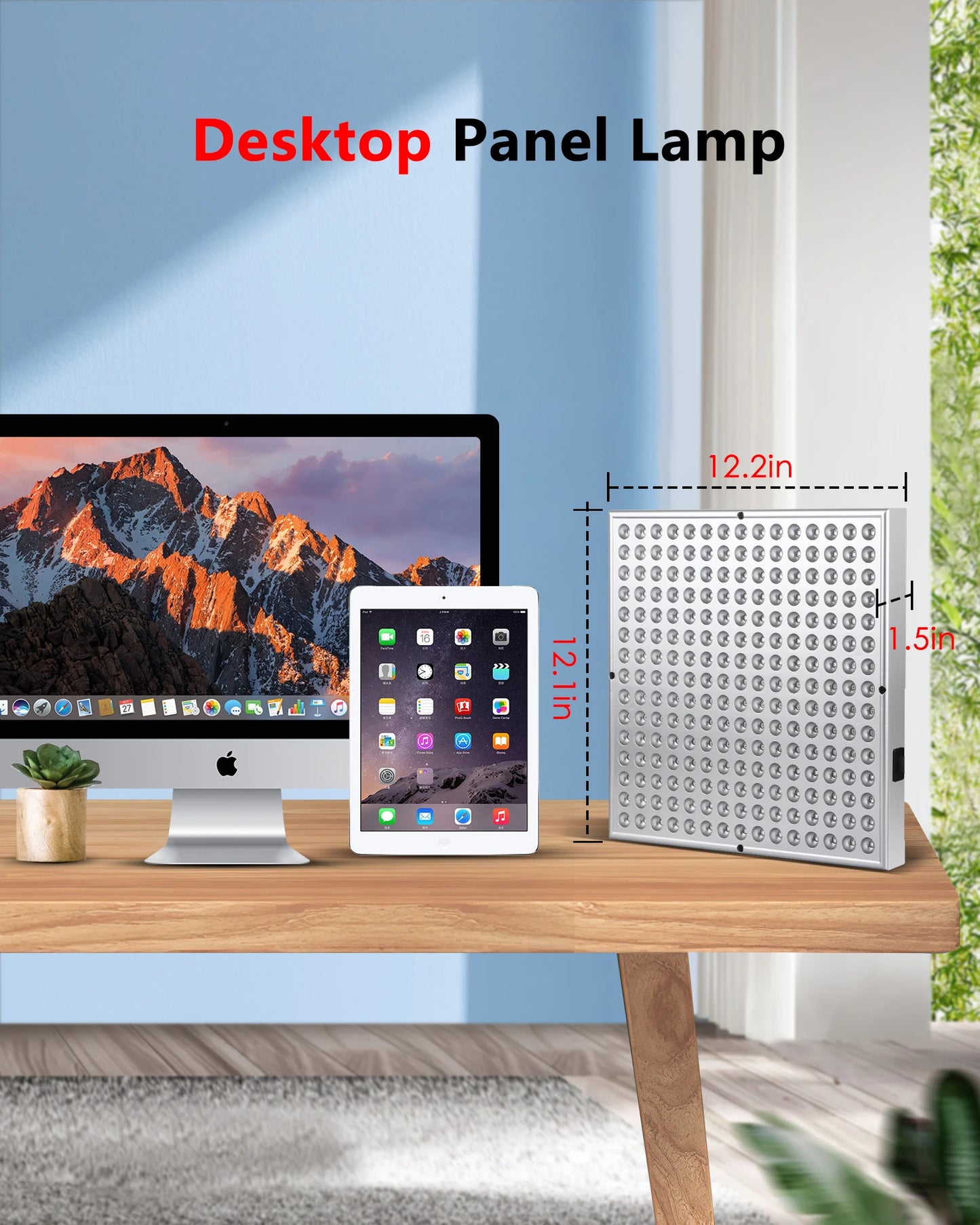 Red Light Therapy Panel | 660nm 850nm Near Infrared LED Light Therapy Lamp for Skin, Muscle Relief & Pain Support
