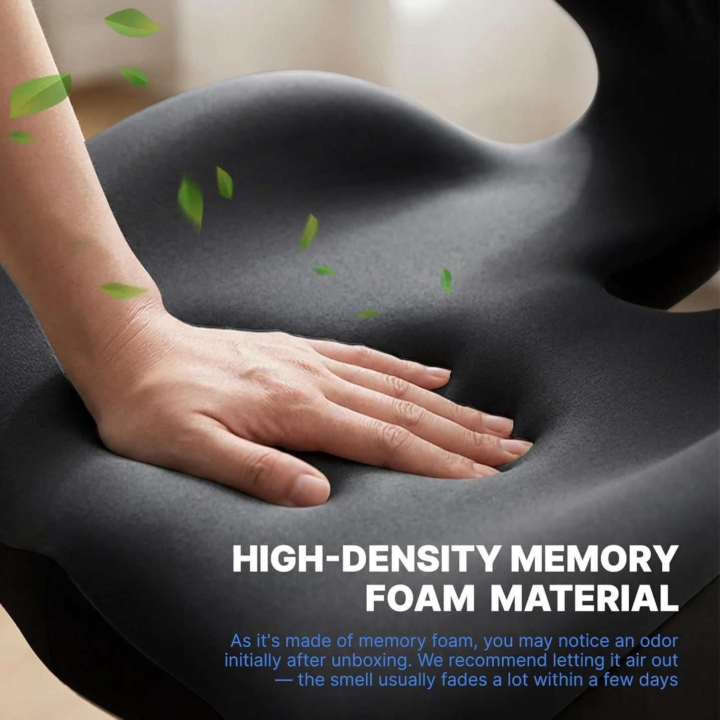 Seat Cushion with Back Support | Memory Foam Office Chair Cushion | Ergonomic Seat and Lumbar Support for Posture