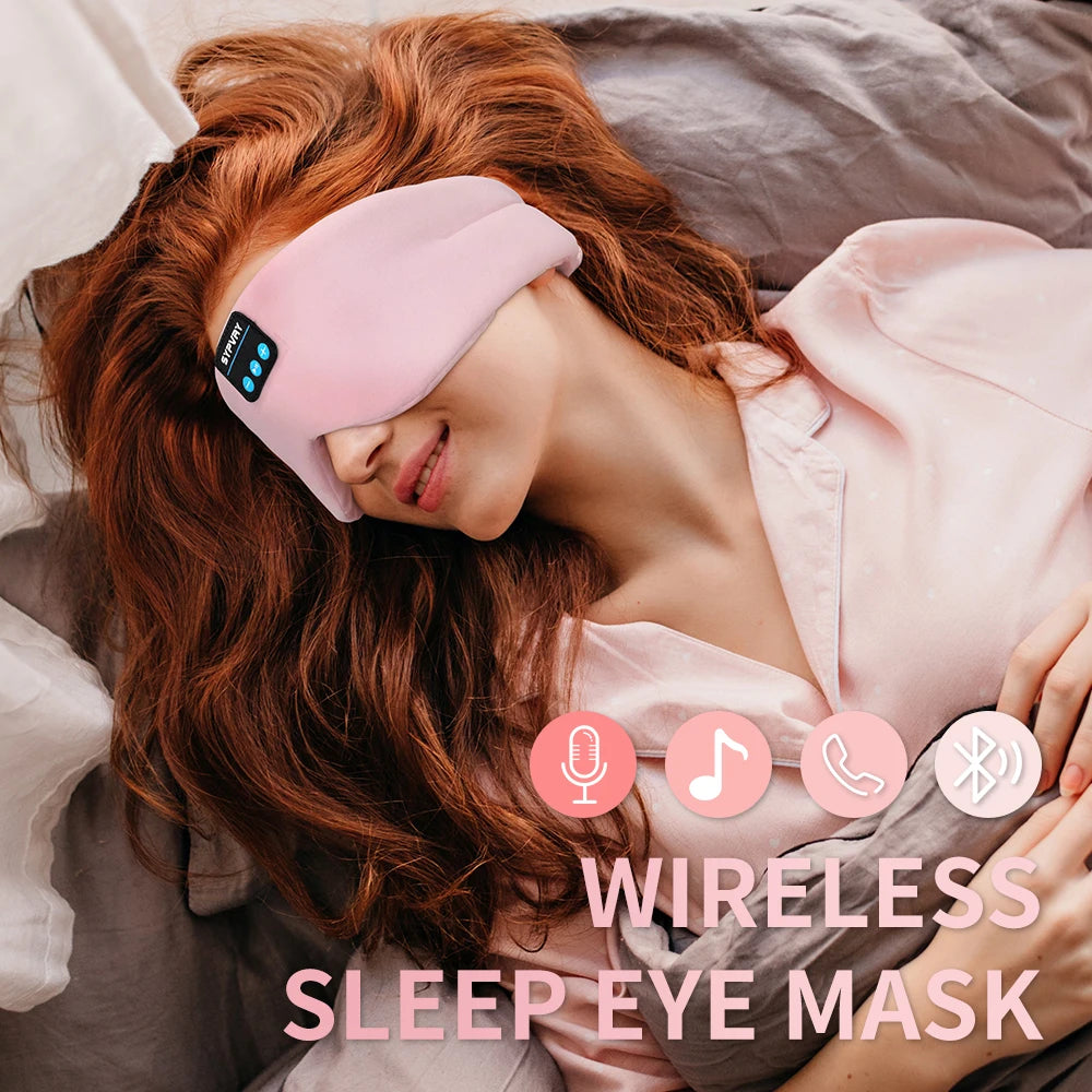 Bluetooth Sleep Mask with Headphones | Silk Eye Mask for Sleeping, Meditation & Travel | Wireless Music Eye Mask by vitaAsana
