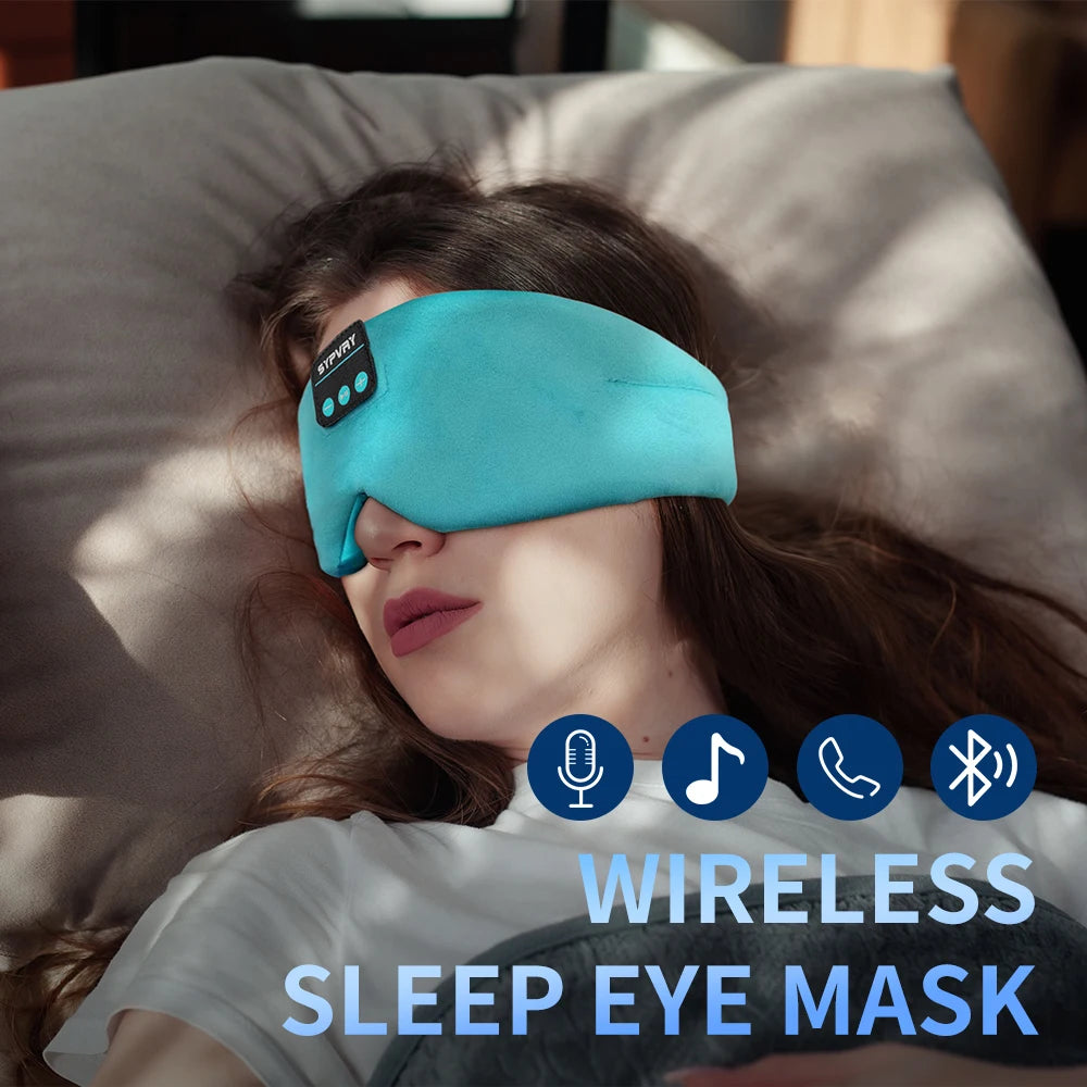 Bluetooth Sleep Mask with Headphones | Silk Eye Mask for Sleeping, Meditation & Travel | Wireless Music Eye Mask by vitaAsana