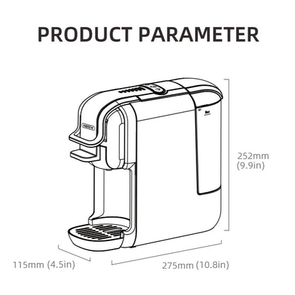 5-in-1 Coffee Maker Compatible with Nespresso®, K-Cup®, Dolce Gusto®, ESE & Ground | 20-Bar Pump | Hot & Iced, Slim Design