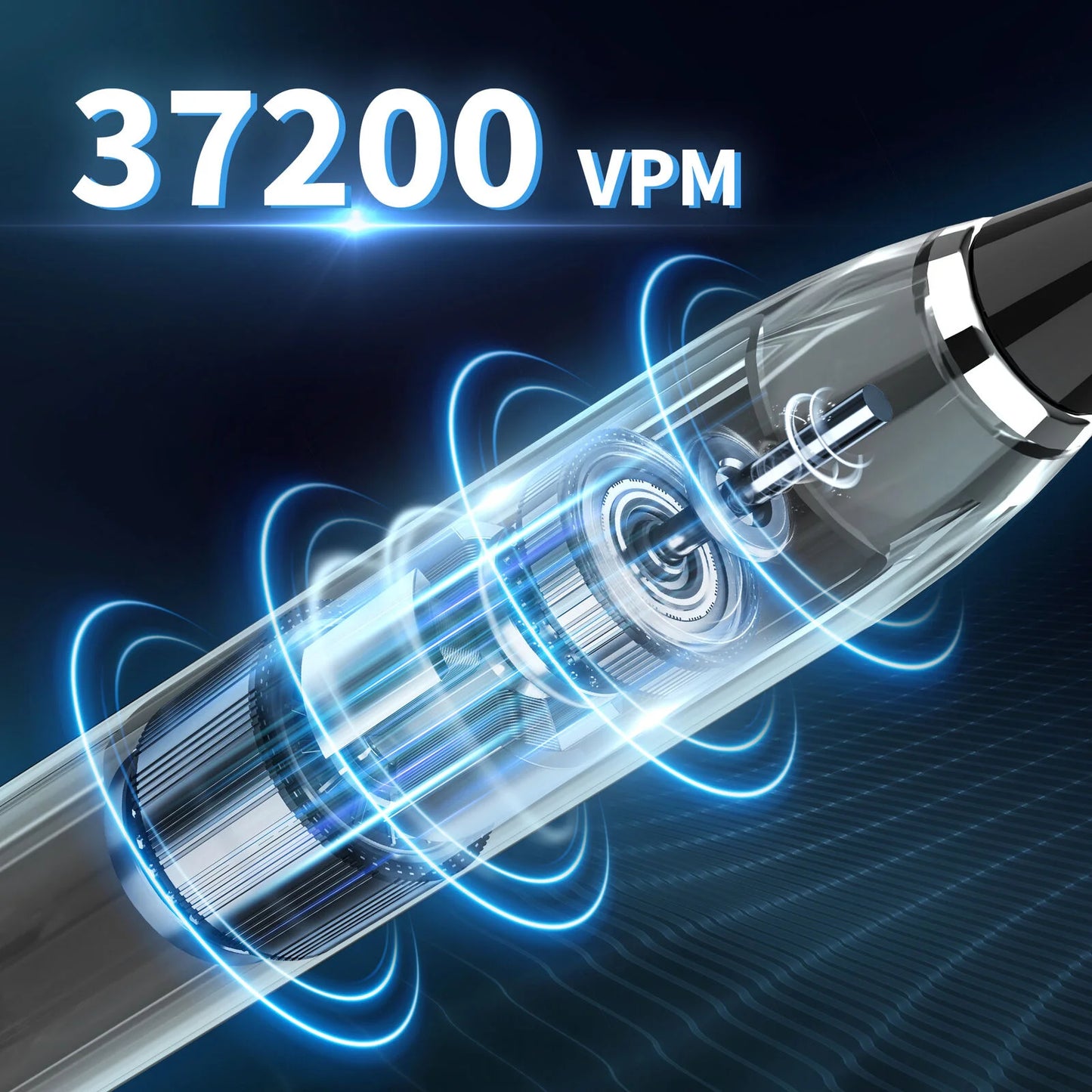 Sonic Electric Toothbrush for Adults | 37,200 VPM, 5 Modes | 12 Brush Heads, 30-Day Battery, IPX7 Waterproof, 2-Minute Timer