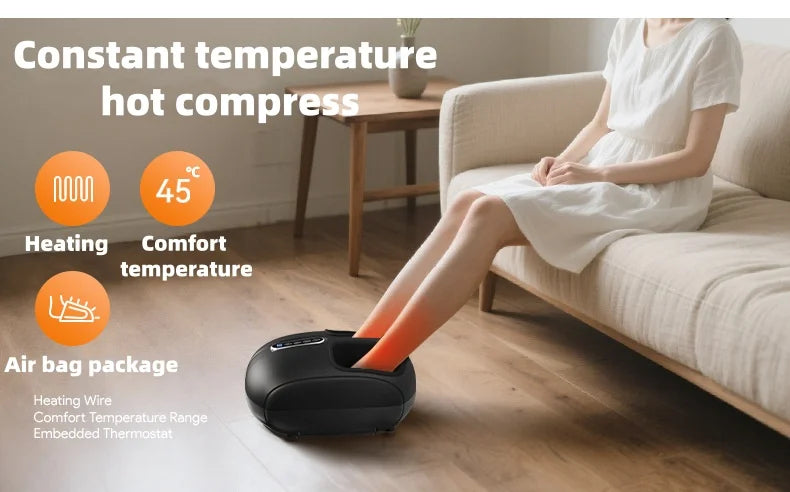 Foot Massager Machine with Heat | Electric Foot Massager with Air Compression and Kneading | Foot Massage Device