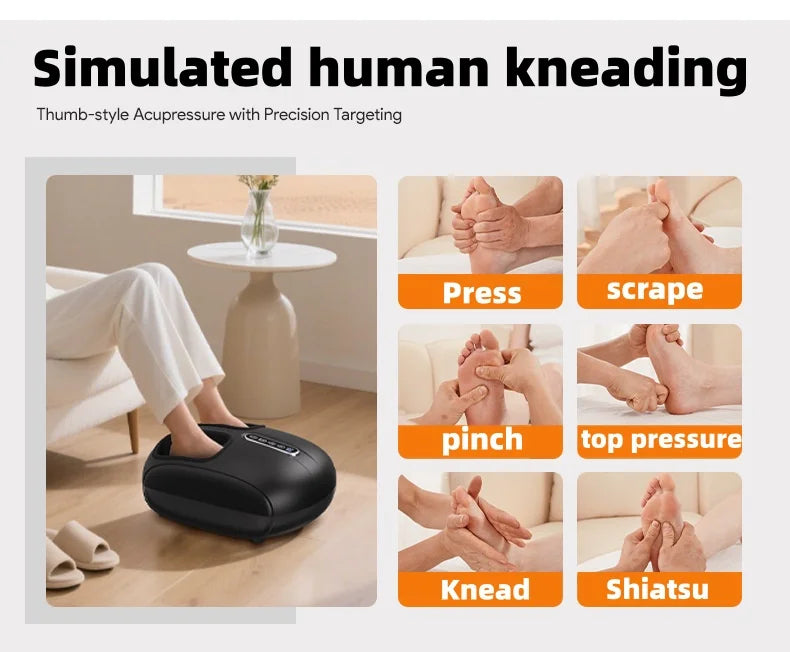 Foot Massager Machine with Heat | Electric Foot Massager with Air Compression and Kneading | Foot Massage Device